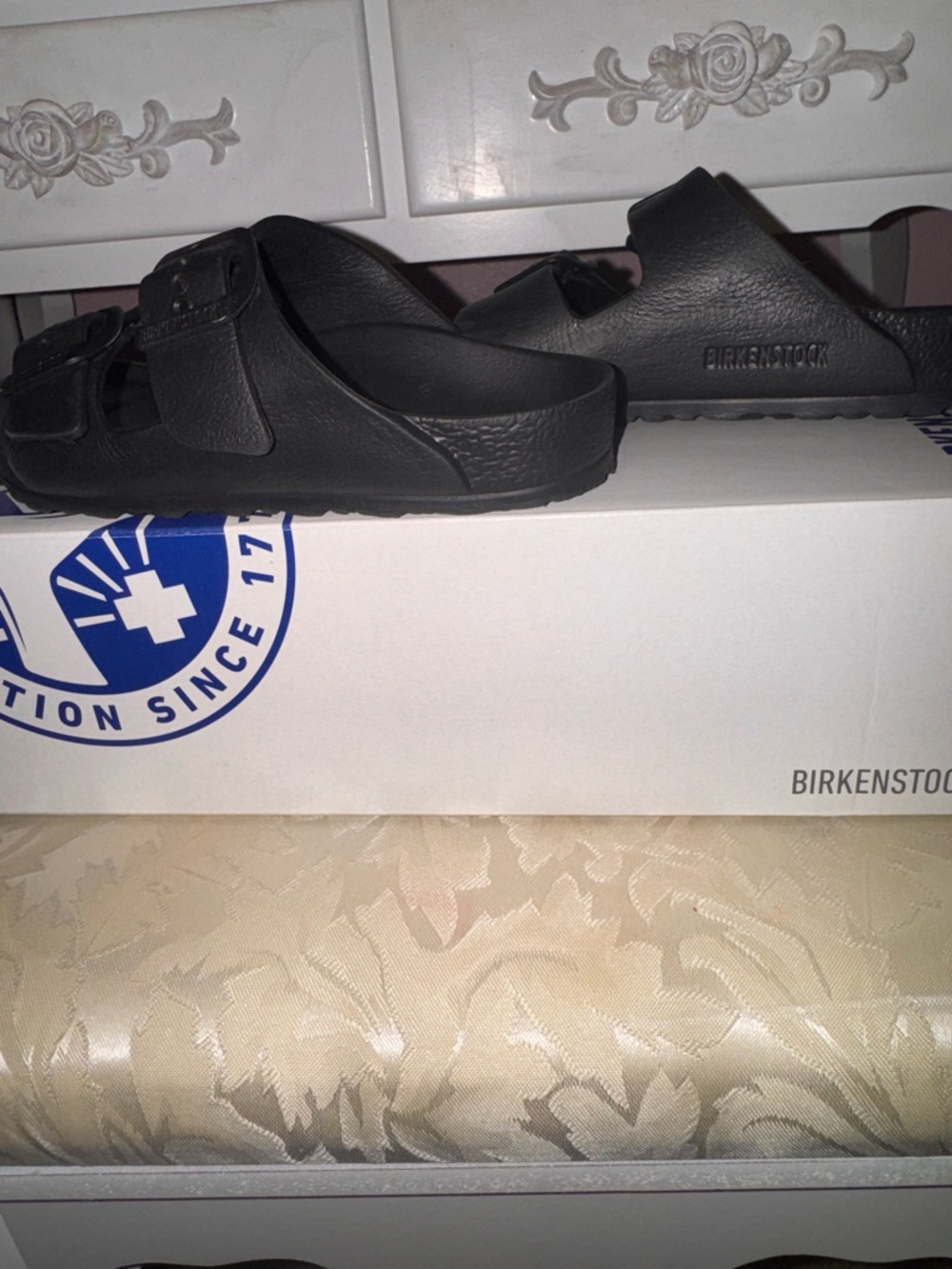 Birkenstock Arizona EVA Double-Strap Sandals in Black - Picture 2 of 4